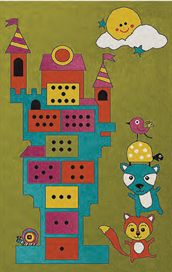 Dětský kusový koberec PLAY hrací věž