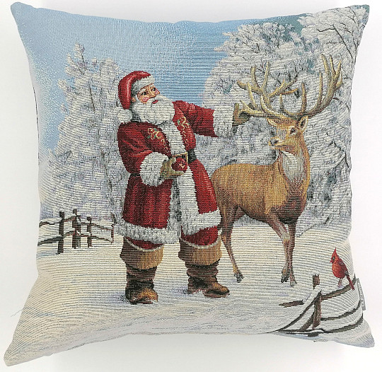 Vánoční gobelínový povlak SANTA S JELENY