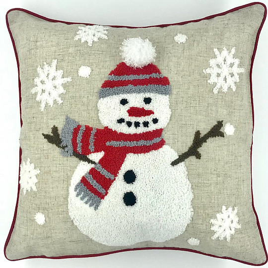 Vyšívaný dekorační povlak SNOWMAN