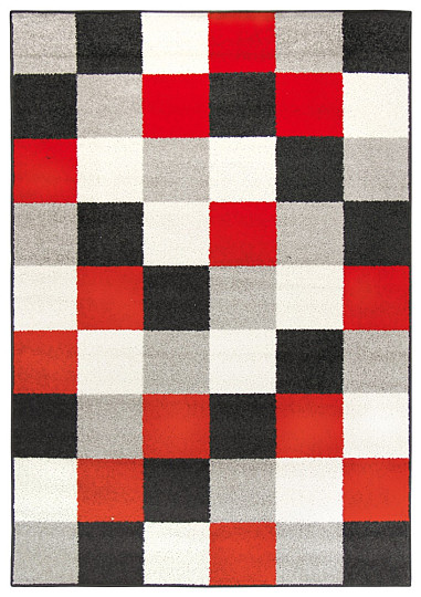 Kusový koberec LOTTO kostky červený