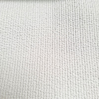 Luxusní jednobarevná designová dekorační látka GERSTER 77052/10 BÍLÁ