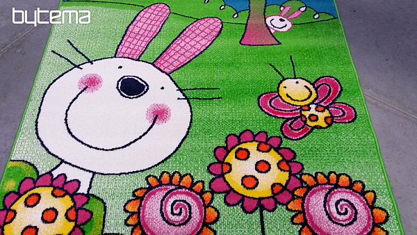 Dětský koberec Růžový zajíc