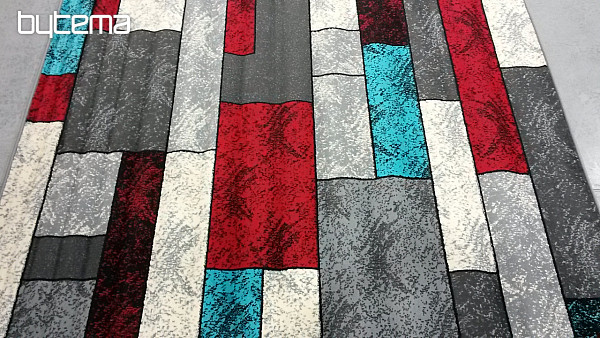 Kusový koberec AMAZON 1 šedý červený