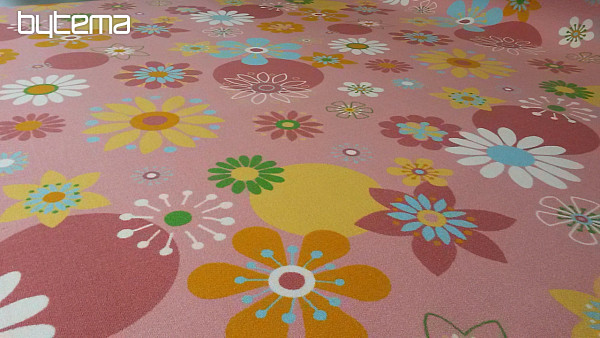 Dětský koberec metráž FLOWERS