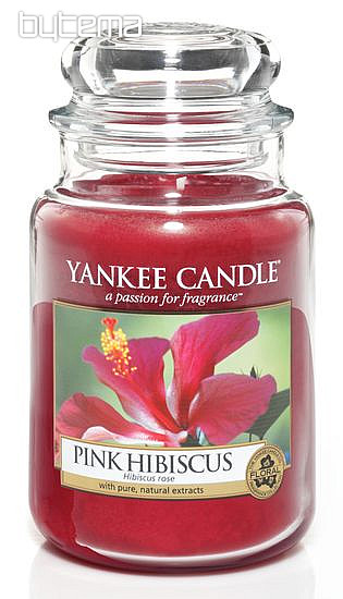 svíčka YANKEE CANDLE vůně PINK HIBISCUS - růžový ibišek