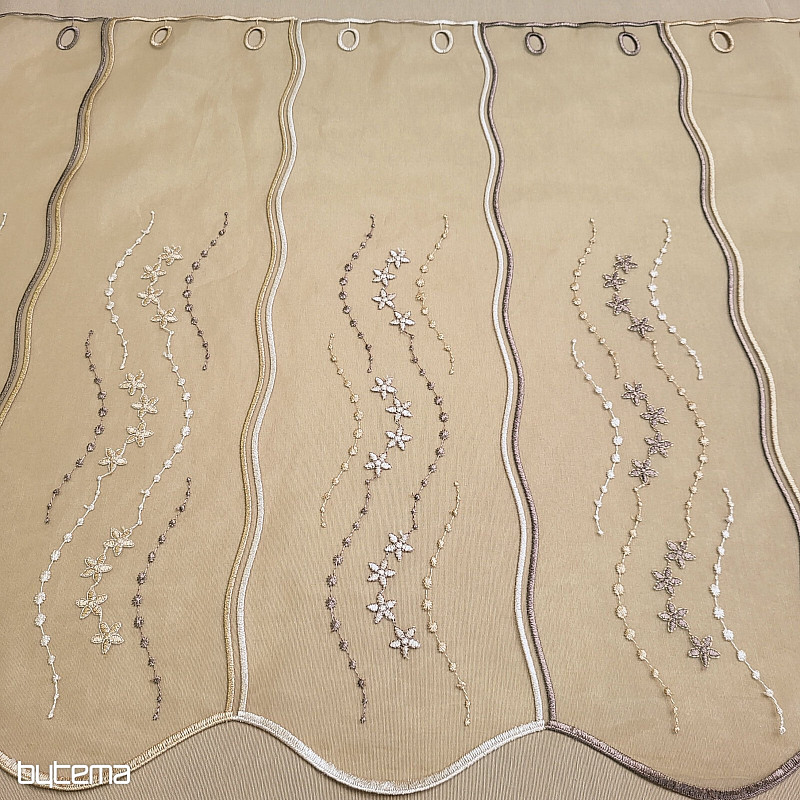 Záclona na vitrážku - vyšívaná HF1189