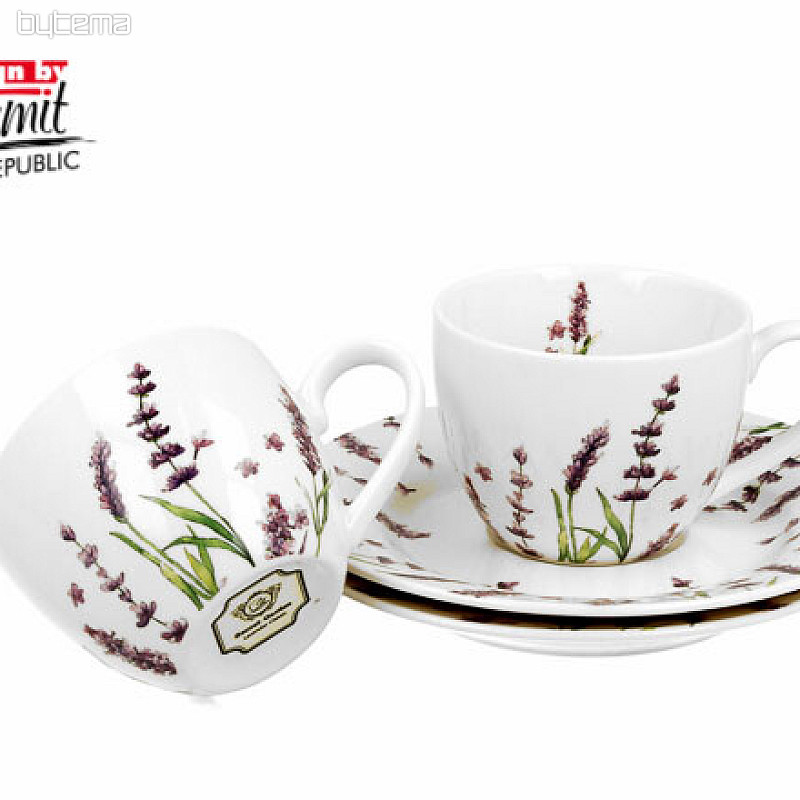 Porcelánové hrnky na espresso set 2 ks Lavender E šapo