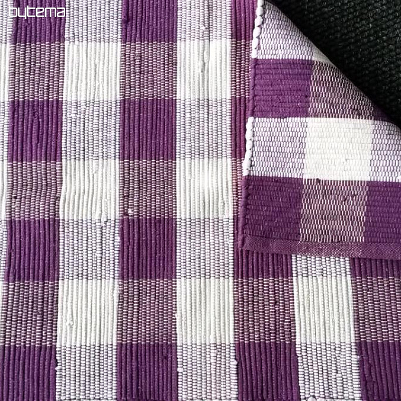 Bavlněný kobereček KOSTKA fialový