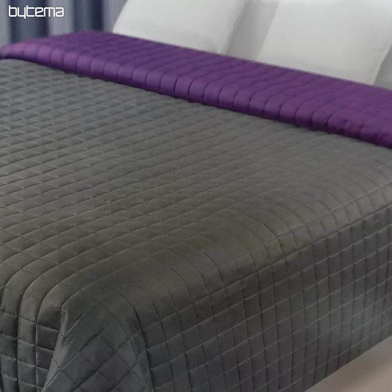 Moderní přehoz na postel EVA NEW - šedá, fialová