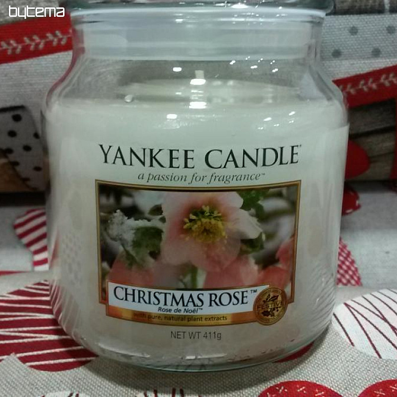 svíčka YANKEE CANDLE vůně CHRISTMAS ROSE - vánoční růže