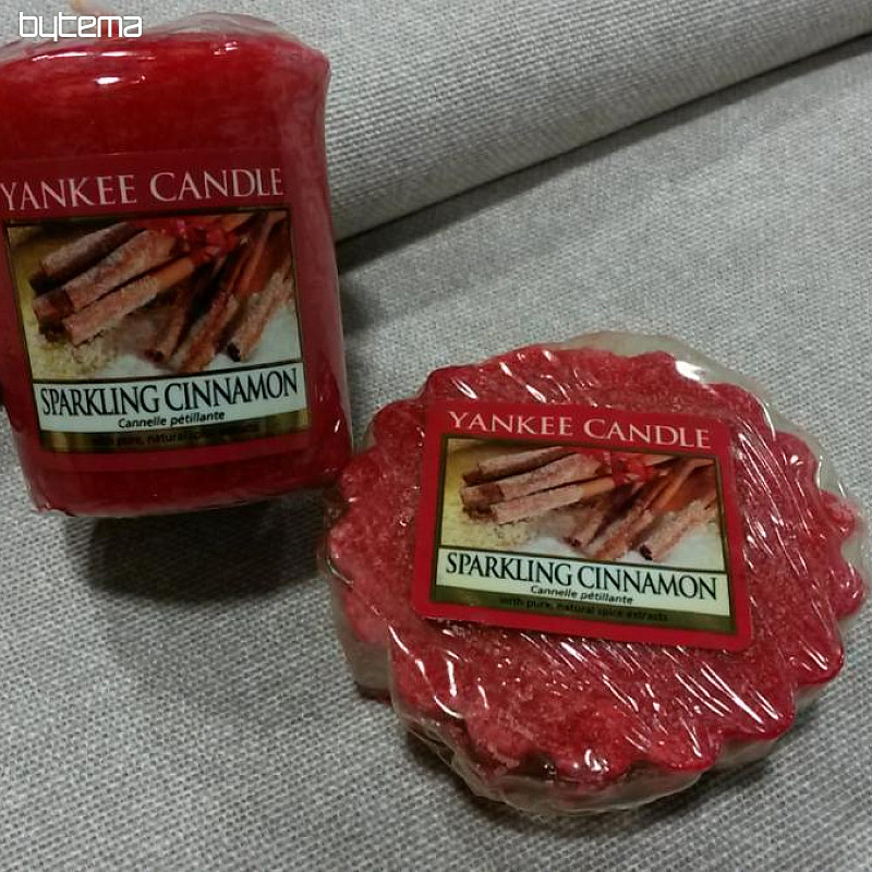 svíčka YANKEE CANDLE vůně Sparkling cinnamon - Třpytivá skořice