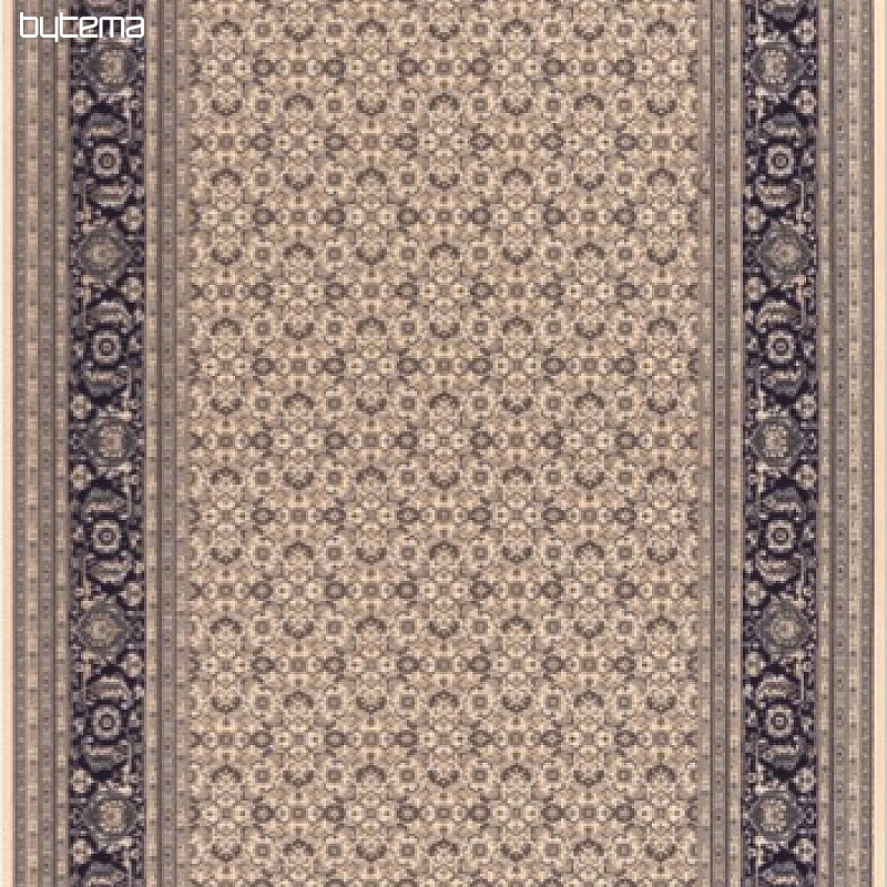 Vlněný klasický koberec ORIENT modrý krém celoplošný vzor