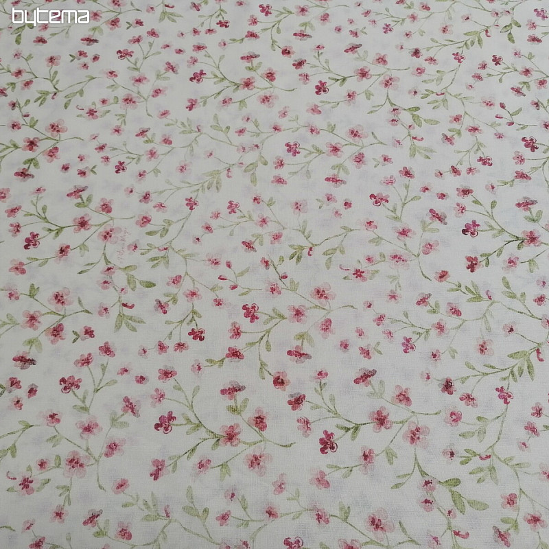 Bavlněná látka Mini sakura růžová