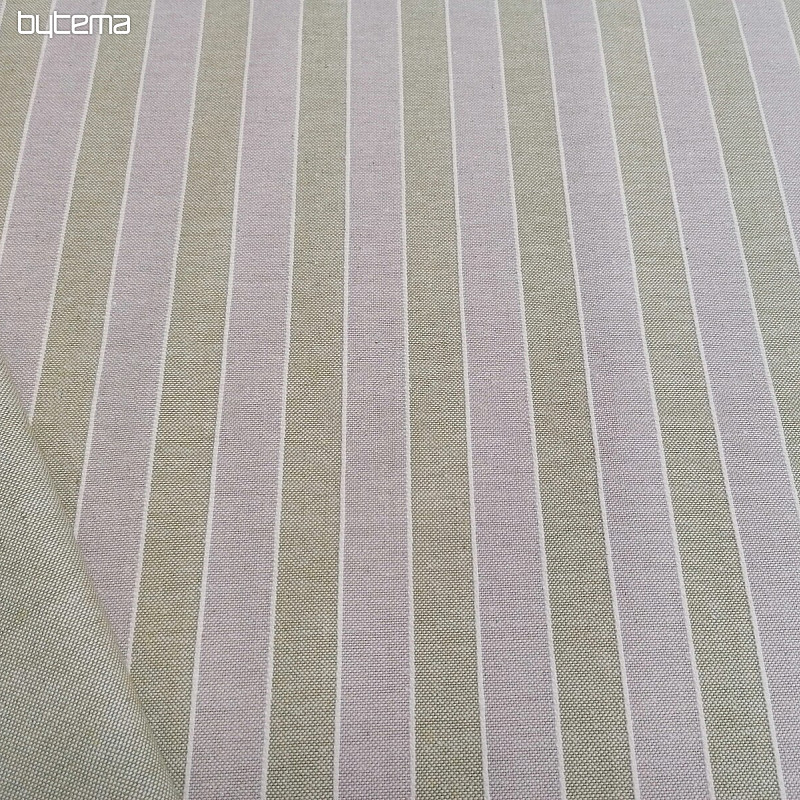 Dekorační látka Trebol pruhy - zelené 2 cm 66