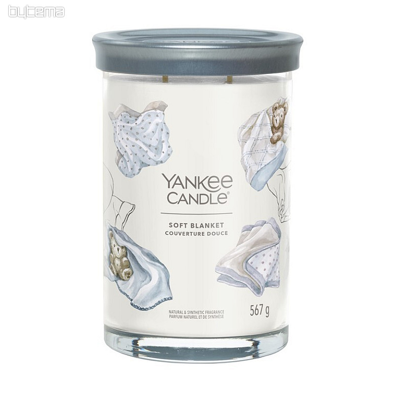 svíčka YANKEE CANDLE vůně SOFT BLANKET TUMBER VELKÝ 2 KNOTY