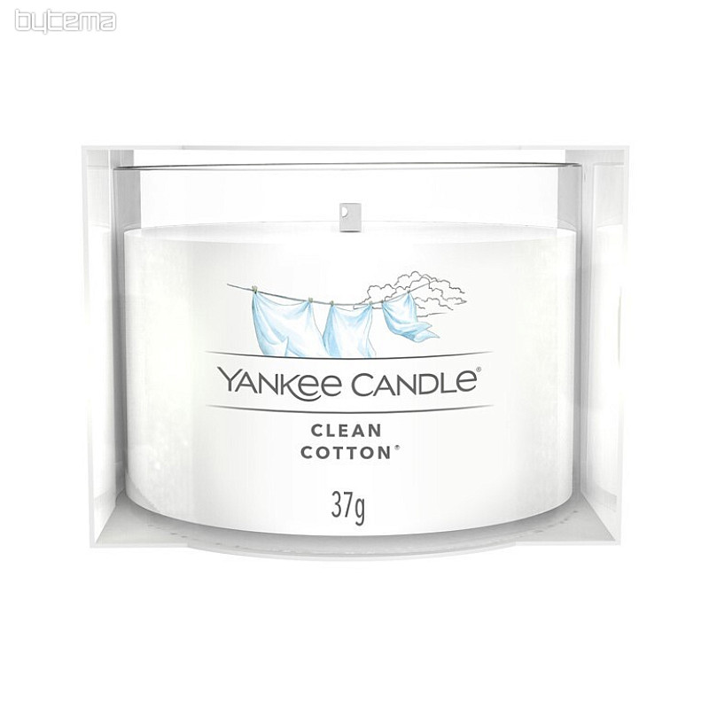 svíčka YANKEE CANDLE vůně CLEAN COTTON VE SKLE 37g