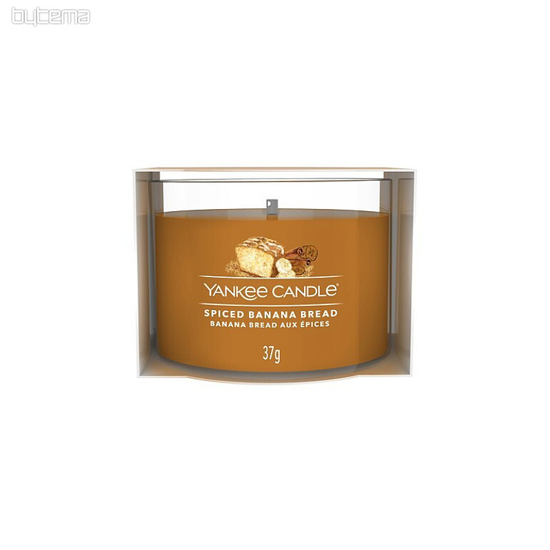 svíčka YANKEE CANDLE vůně SPICED BANANA BREAD sklo 37g