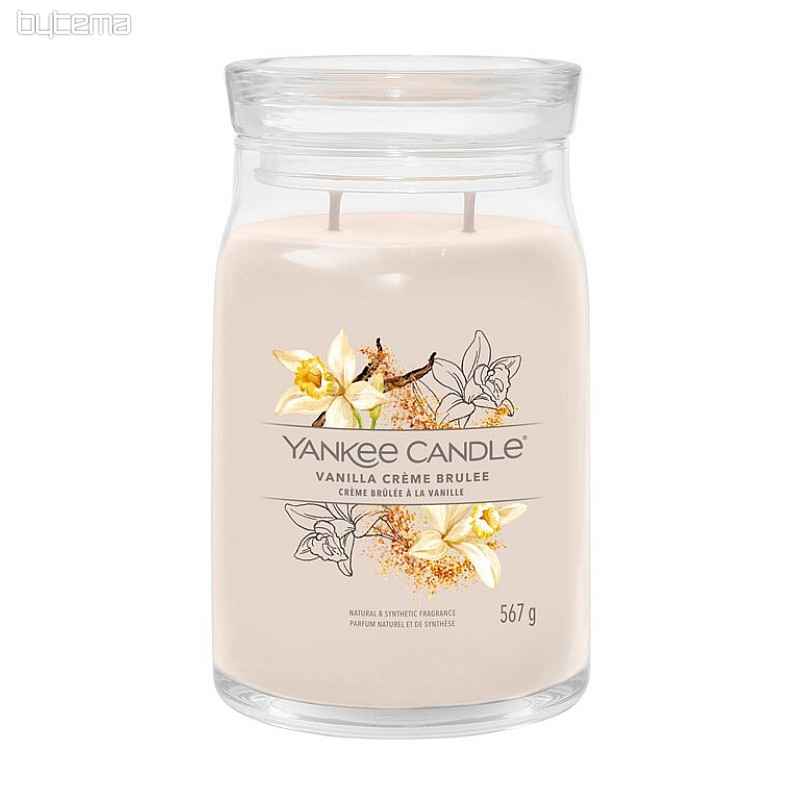 svíčka YANKEE CANDLE vůně VANILLA CREME BRULÉE VELKÉ SKLO 2 knoty