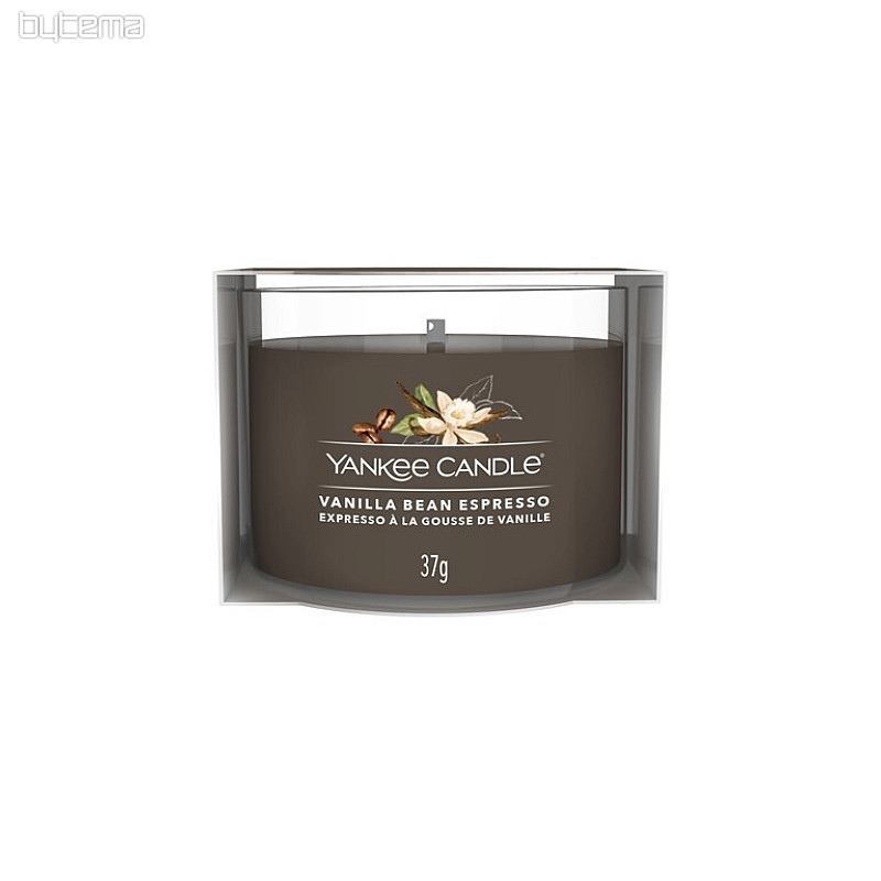 svíčka YANKEE CANDLE vůně VANILLA BEAN ESPRESO VE SKLE 37 g