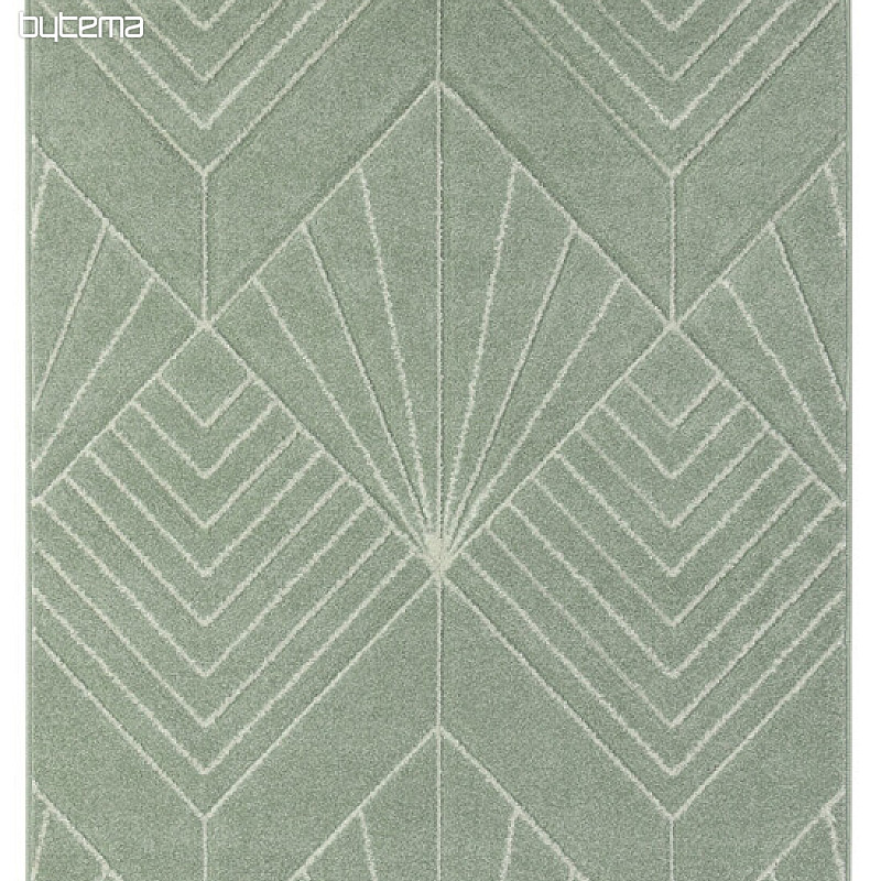 Kusový koberec PORTLAND zelenobílý