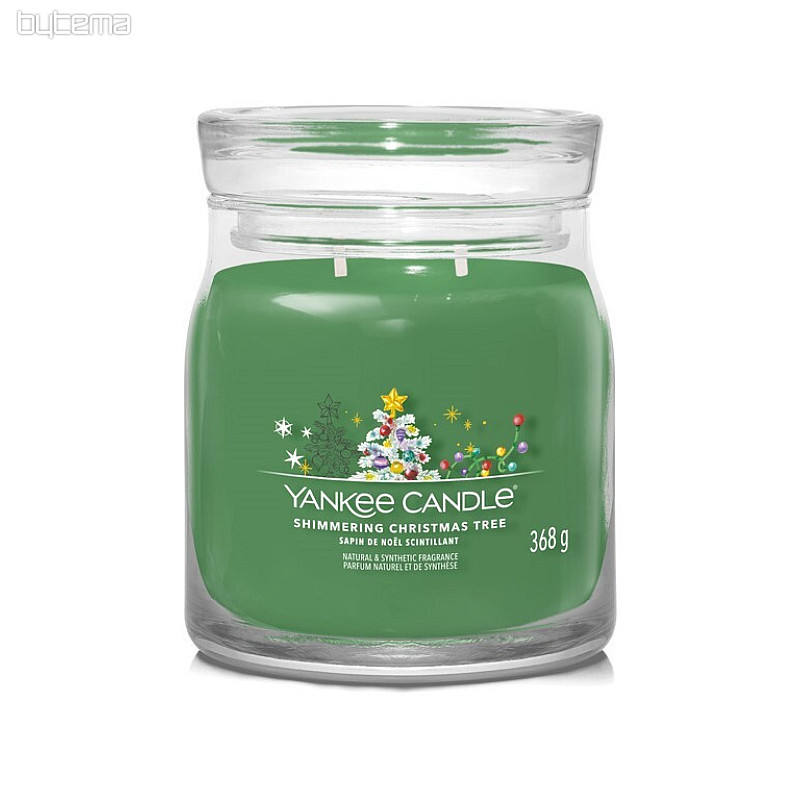 svíčka YC vůně SHIMMERING CHRISTMAS TREE SKLO STŘEDNÍ 2 knoty