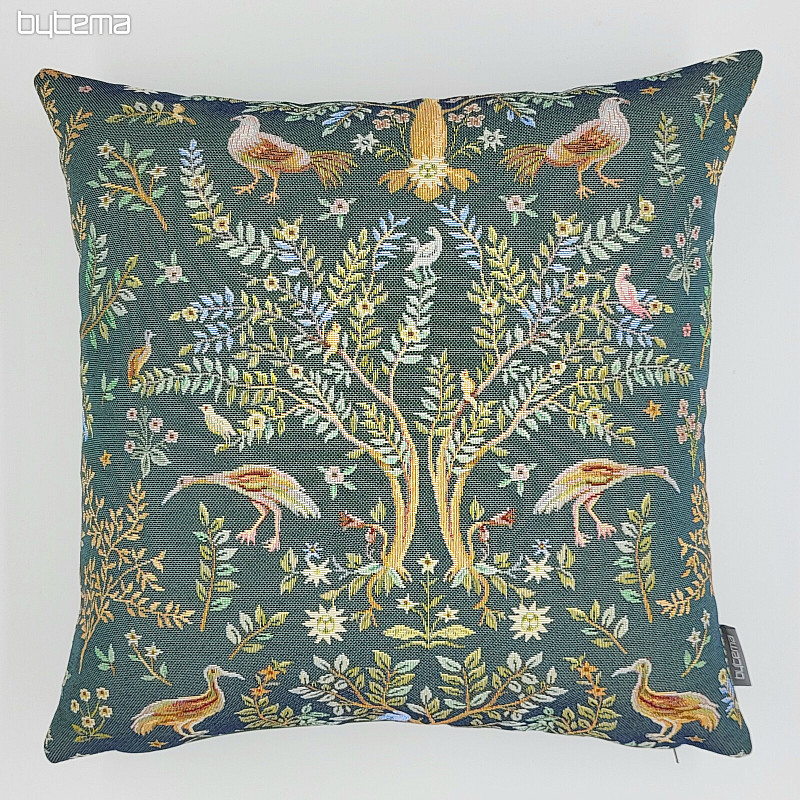 Gobelínový povlak na polštář WILLIAM MORRIS zelený - celoplošný