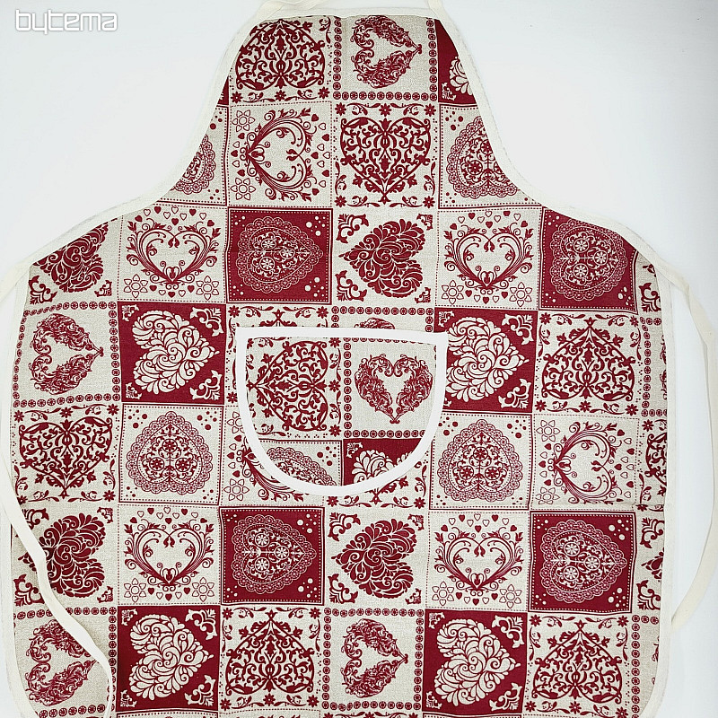 Zástěra s laclem PATCHWORK SRDCE