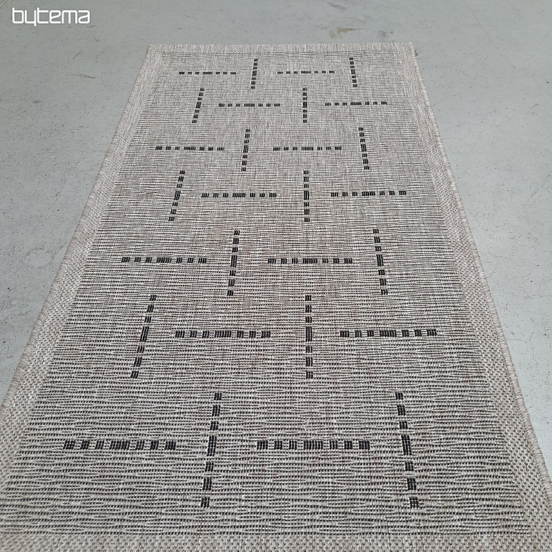 Koberec buklé FLOORLUX 20008 čárky silver-black