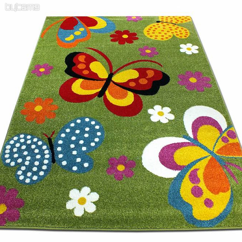 Dětský koberec MONDO NEW Motýli zelený