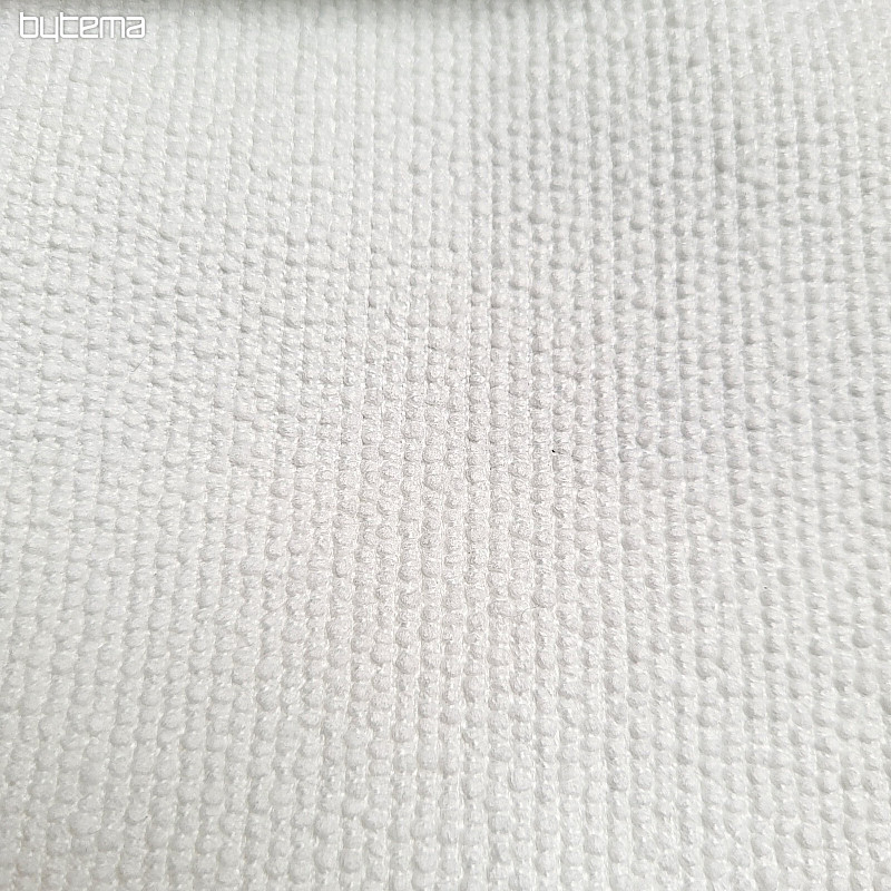 Luxusní jednobarevná designová dekorační látka GERSTER 77052/10 BÍLÁ