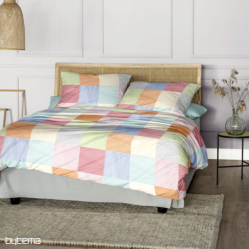 Luxusní flanelové povlečení IRISETTE KOALA 8506-90 KOSTKA MULTI