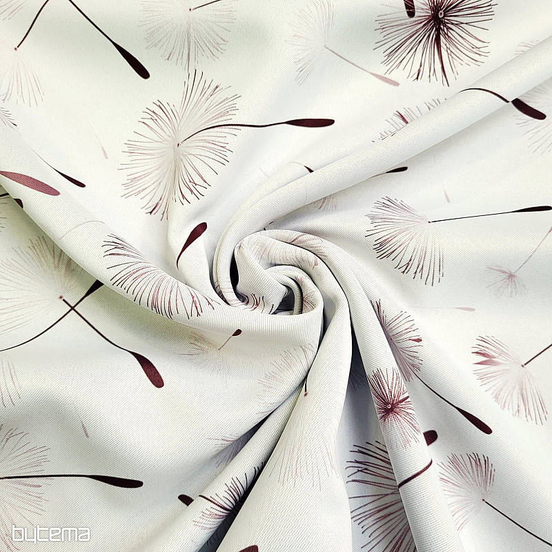 Dekorační látka BLACK OUT PAMPELIŠKA hnědá