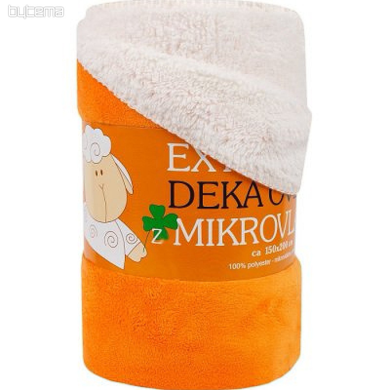 deka z mikrovlákna MĚKKÁ OVEČKA oranžová