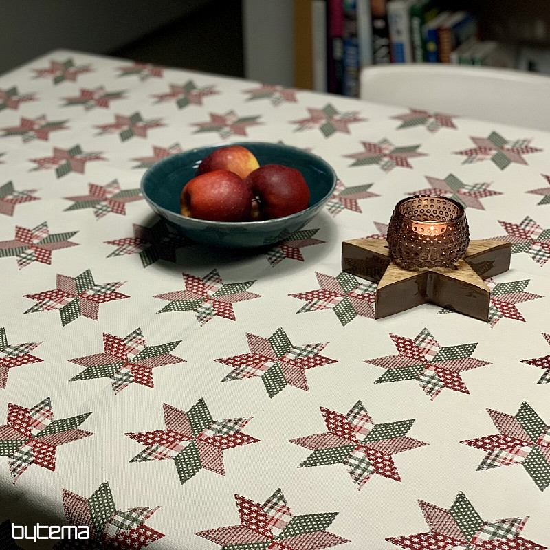 Vánoční ubrus a šál HVĚZDA SHELLEY