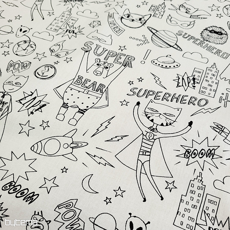 Látka na malování SUPERHRDINOVÉ