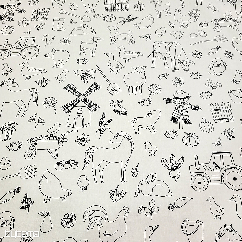 Látka na malování FARMA