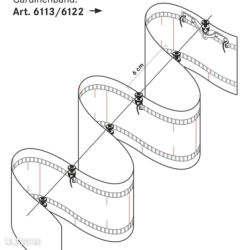 Šňůra s otočným jezdcem pro pásku NEW WAVE 1:2