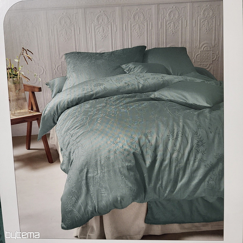 Luxusní bavlněný damašek RIO ZELENÝ