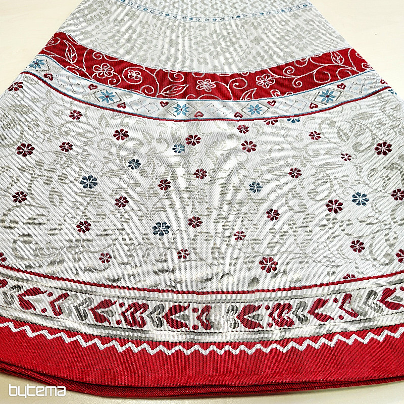 Gobelínový ubrus kulatý KVĚTY V RÁMU