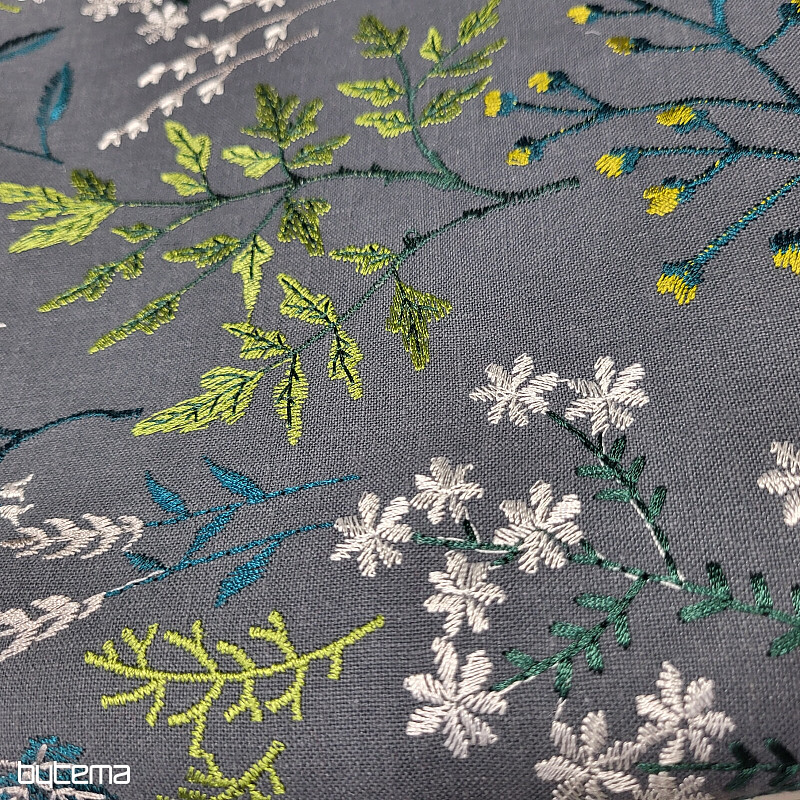 Vyšívaný šál GINGER TM. ZELENÝ