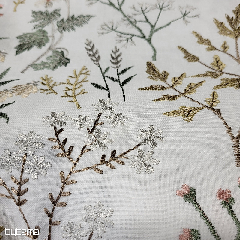 Vyšívaný šál GINGER BÍLÝ