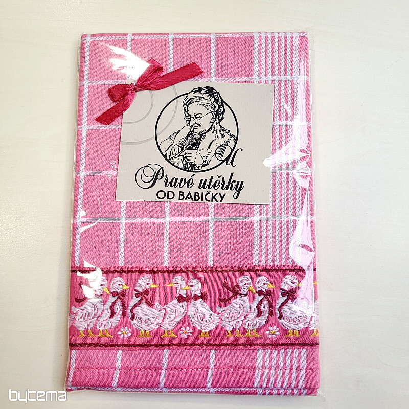 Utěrky od BABIČKY RŮŽOVÉ HUSIČKY