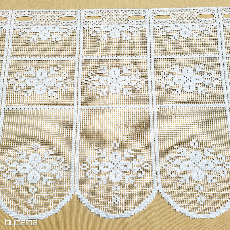 Vitrážová záclona OTYLKA BÍLÁ