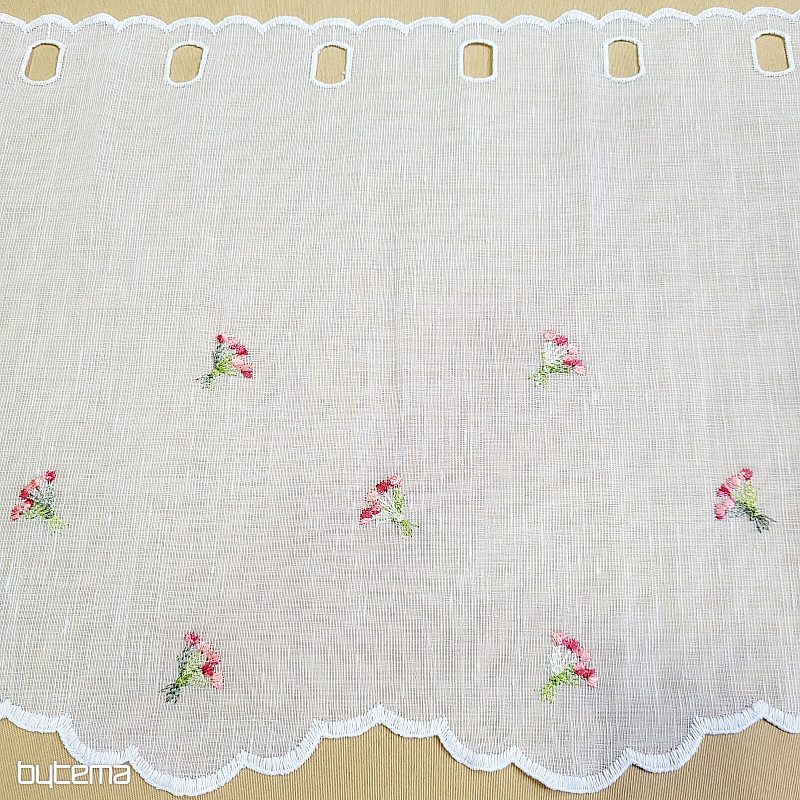 Vitrážová záclona TULIPÁNY MINI