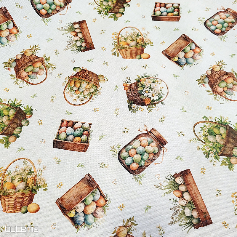 Dekorační látka BAREVNÁ VAJÍČKA