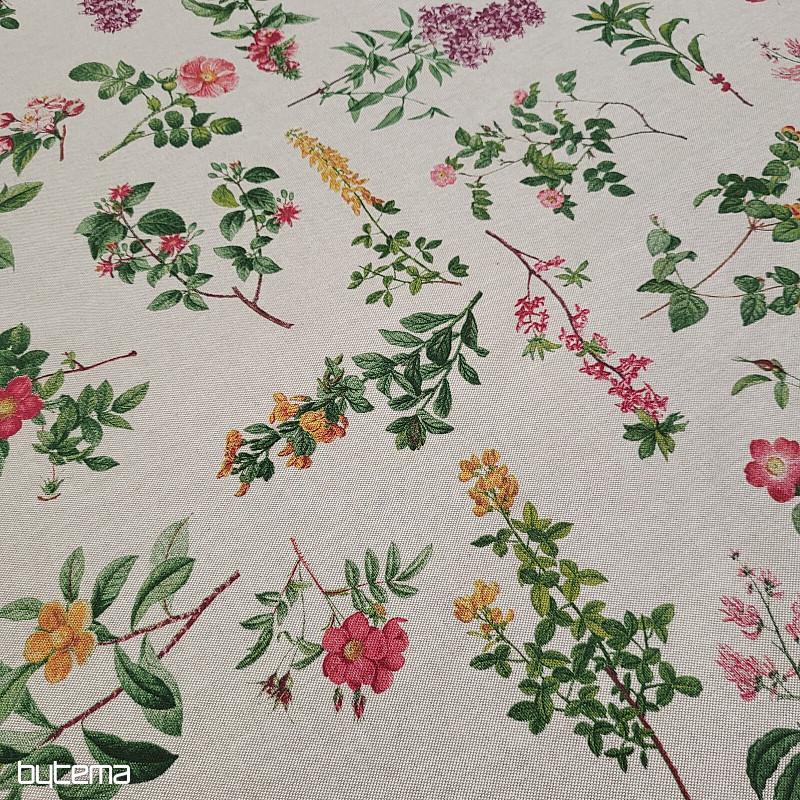 Dekorační látka KVĚTY OREGON