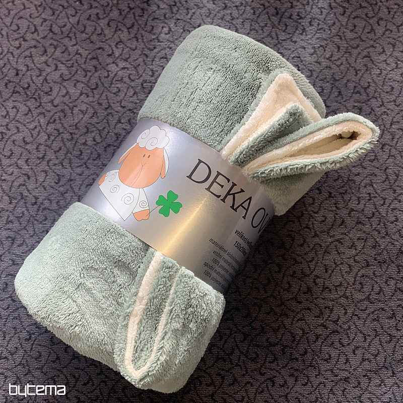 Deka ovečka-ovečka ŠALVĚJOVÁ ZELENÁ
