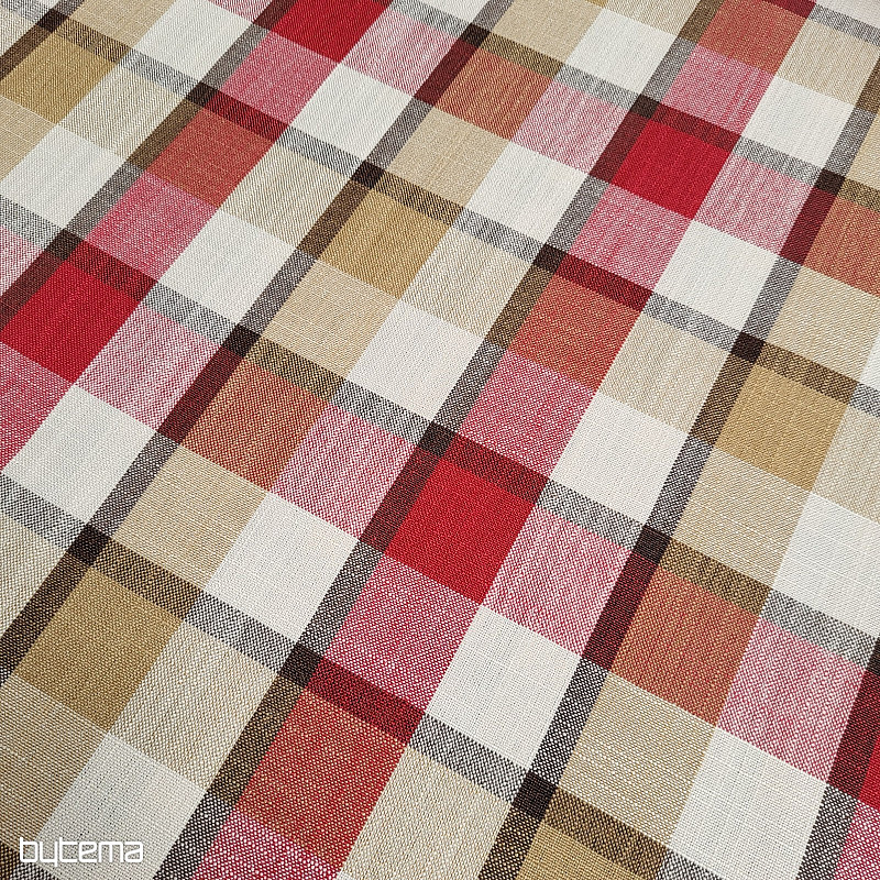 Dekorační látka ATILA ČERVENÁ