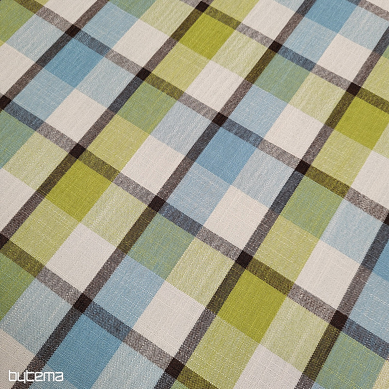 Dekorační látka ATILA MODRO ZELENÁ