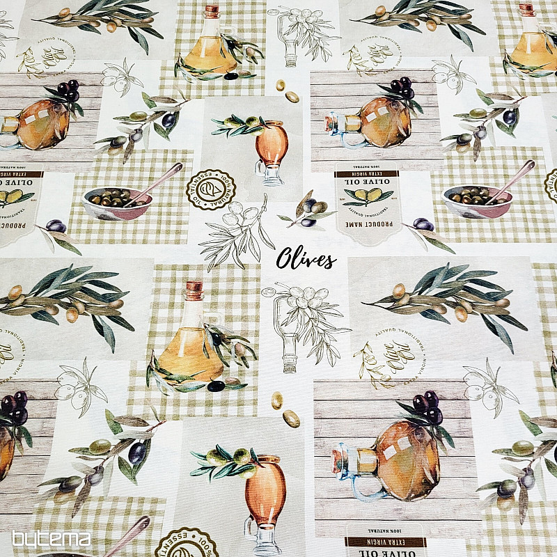 Dekorační látka OLIVY PICUAL